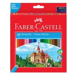 Цветные карандаши Faber-Castell Castle 48 цветов суперпрочные