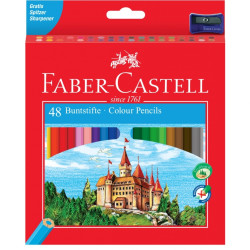 Цветные карандаши Faber-Castell Castle 48 цветов суперпрочные