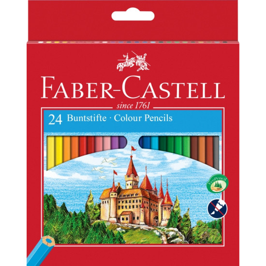 Krāsainie zīmuļi Faber-Castell Classic, 24 krāsas