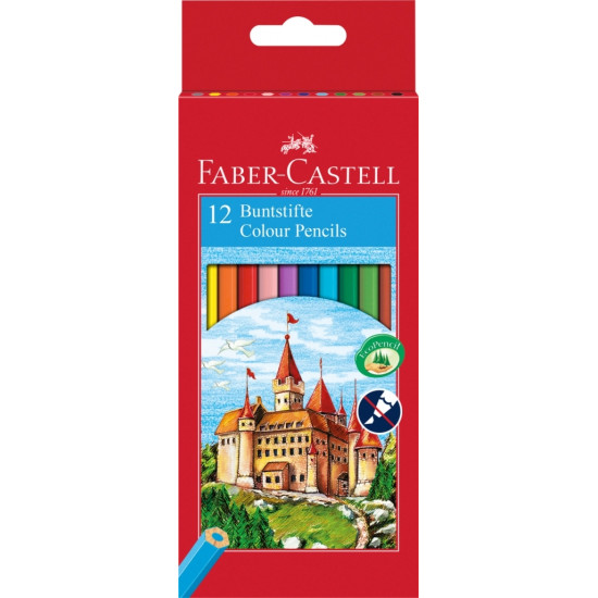 Krāsainie zīmuļi Faber-Castell Classic, 12 krāsas
