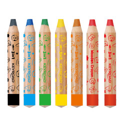 Цветные карандаши Мелки Keyroad 6 цветов Crayon Pencil Set 3 в 1