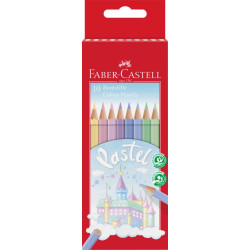 Krāsainie zīmuļi Faber-Castell Pastell, 10 pasteļkrāsas