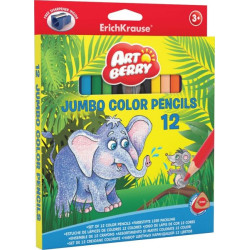 *Krāsainie zīmuļi Artberry Jumbo, 12 krāsas