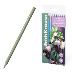 Krāsainie zīmuļi ERICH KRAUSE Manga Round, 12 krāsas