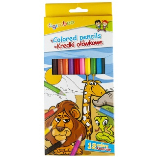 Krāsainie zīmuļi Gimboo, 12 krāsas