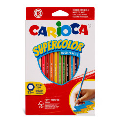 Krāsainie zīmuļi CARIOCA Supercolor, 18 krāsas
