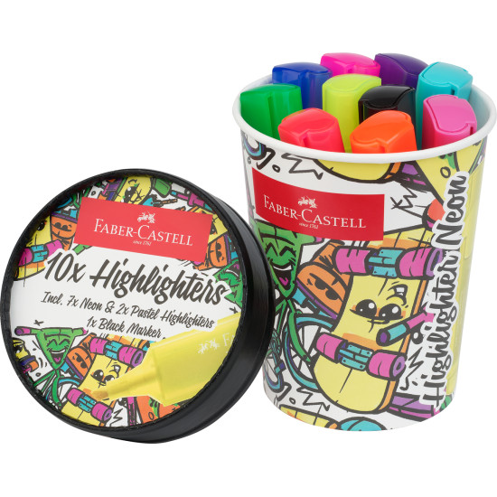 Tekstimarkerid Faber-Castell Ice Cream Superfluorescent 10 tk/pk