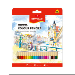 Krāsainie zīmuļi Keyroad Premium, 24 krāsas