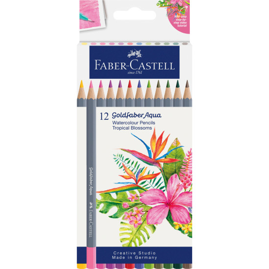 Акварельные карандаши Faber-Castell GoldFaber Aqua, водорастворимые, Multicolor
