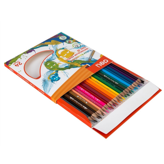 Akvareļu zīmuļi Deli EC00720, 24 krāsas
