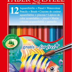 Akvareļu zīmuļi Faber Castel Fish, 12 krāsas