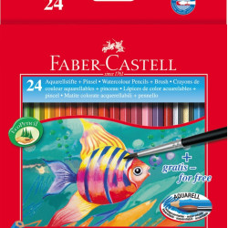 Akvareļu zīmuļi Faber-Castell Fish, 24 krāsas