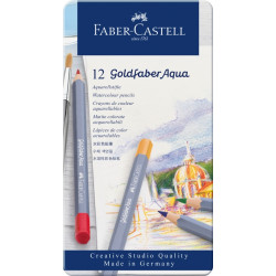 Акварельные карандаши Faber-Castell Goldfaber Aqua 12 цветов