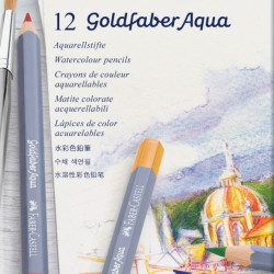 Акварельные карандаши Faber-Castell Goldfaber Aqua 12 цветов