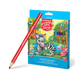Akvareļu krās.zīmuļi ErichKrause ArtBerry Jumbo (12)