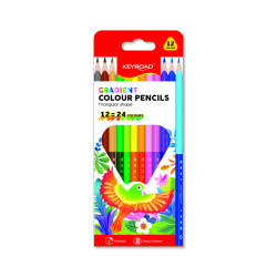 Akvareļu zīmuļi Keyroad, divkrāsaini, 12gab/iep., 24 krāsas