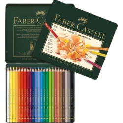 Krāsaino zīmuļu komplekts Faber-Castell Polychromos Art&Graphic, metāla kārbā, 24 krāsas