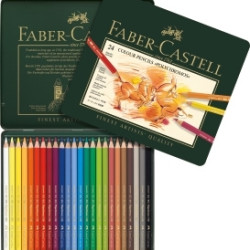 Krāsaino zīmuļu komplekts Faber-Castell Polychromos Art&Graphic, metāla kārbā, 24 krāsas