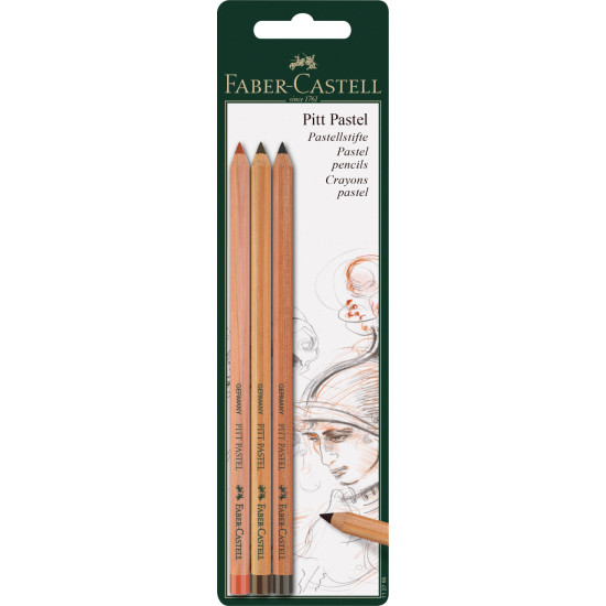 Pasteļzīmuļi Faber-Castell Pitt Pastel, 3 krāsas