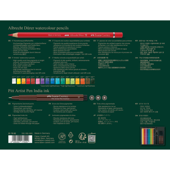 Komplekt Faber-Castell Albrecht Dürer & Pitt Artist Pen A, 21tk/pk