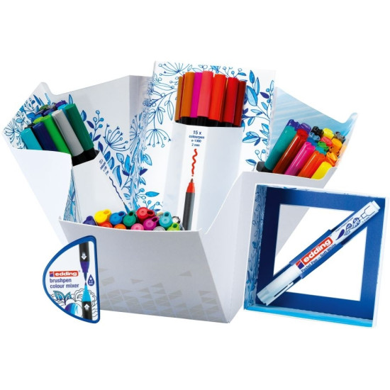 Набор кисточек edding Colour Happy Big Box 70 цветов с миксером