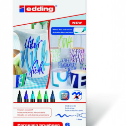 Кисти edding 4200 Порцеляновые 6 холодных цветов