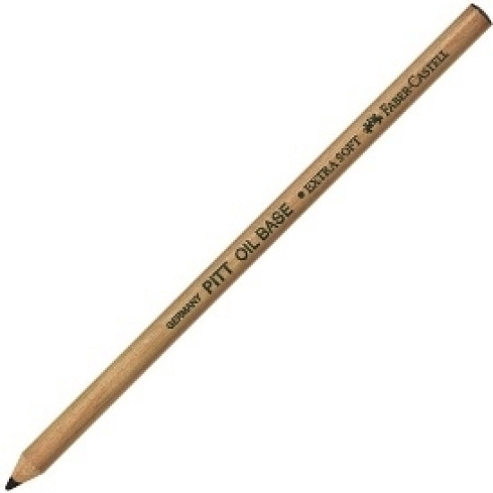 Zīmulis Faber-Castell PITT OIL BASE, melns, ekstra mīksts
