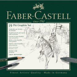 Zīmuļu komplekts Faber Castell Pitt Monochrome 19 priekšmeti