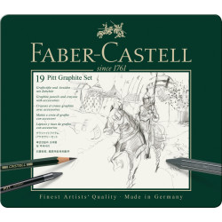 Zīmuļu komplekts Faber Castell Pitt Monochrome 19 priekšmeti