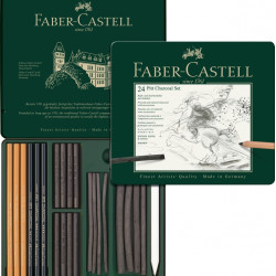 Набор Faber-Castell Pitt Charcoal 24 предмета с блендером
