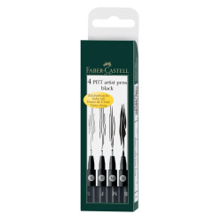Ручки Faber-Castell Pitt Artist Пен 4шт черный набор