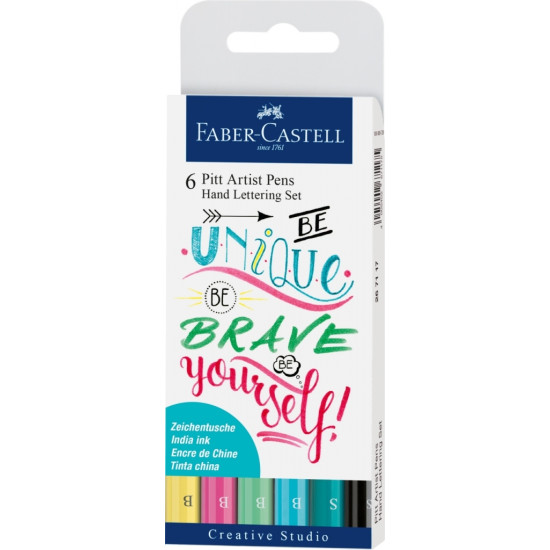 Ручки Faber-Castell Pitt Artist Pen пастельные тона 6шт