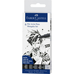 Ручки Faber-Castell Pitt Manga 6 черных
