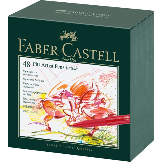 Ручки-кисти Faber-Castell Pitt Artist Pen B набор 48 цветов