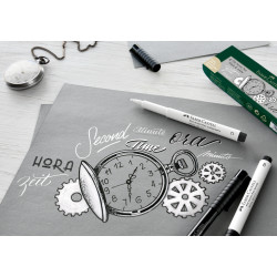 Ручки Faber-Castell Pitt Artist Pen 4 цвета черно-белые