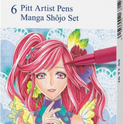 Ручки Faber-Castell Pitt Artist Manga Shôjo 6 цветов