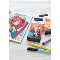 Otas tipa flomāsteri Faber-Castell Pitt Artist Pen 6 krāsas Manga shônen