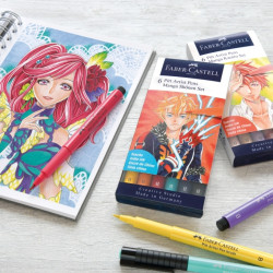 Набор кистей Faber-Castell Pitt Artist Pen Shônen для манги