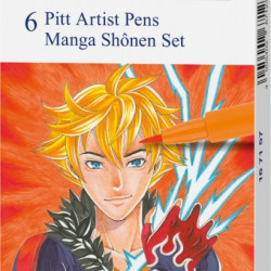 Набор кистей Faber-Castell Pitt Artist Pen Shônen для манги