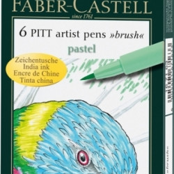 Ручки Faber-Castell Pitt Artist Pen Brush Пастель 6шт