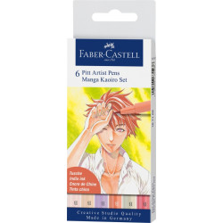 Перьевые ручки Faber-Castell Pitt Artist Pen Kaoiro 6шт для манги