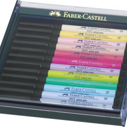 Перьевые ручки Faber-Castell Pitt Artist Pen 12 пастельных оттенков