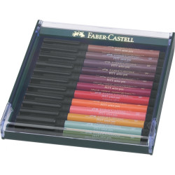 Ручки Faber-Castell Pitt Artist 12 цветов земляные тона