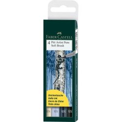Ручки Faber-Castell Pitt Artist Pen SB 4 цвета