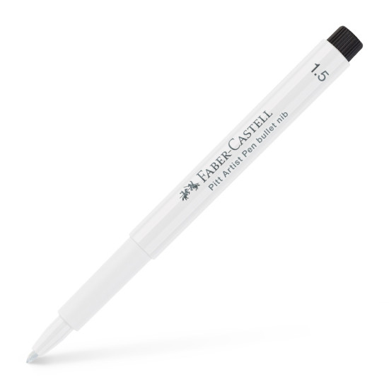 Flomāsters Faber-Castell Pitt Artist Pen 1,5mm, dekorēšanai, 101 White