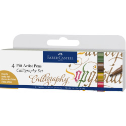 Перьевые ручки Faber-Castell Pitt Artist Pen каллиграфия 4 цвета