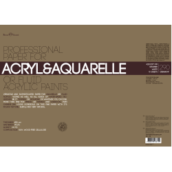*Akrila un akvareļa papīrs BrunoVisconti A3, 290g/m², 10 loksnes
