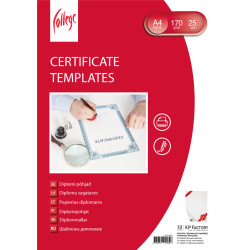 Diplomi College  A4, 170g/m2, 25gab/iep., sarkana bante