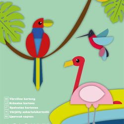 Krāsains kartons College, A4, divpusējs, 16 lapas