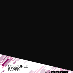 Krāsains kartons College A4, 160g/m², 20 lapas, B100, Black